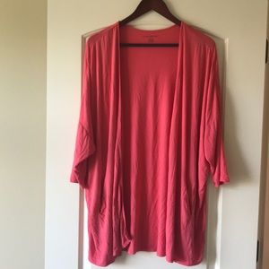 Lane Bryant Pink Cardigan w/ 3/4 length sleeves